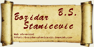 Božidar Stanićević vizit kartica